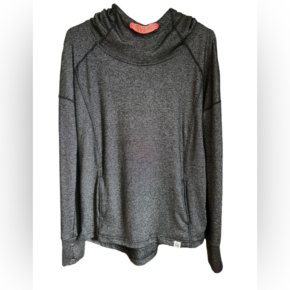 Move by Ardene Grey Space Dye Athletic Hooded Pullover Size Medium